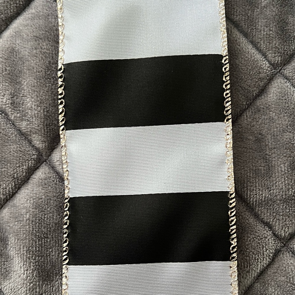 Premium Ribbon (2.5 inches Wide x 50 Yards) black and white